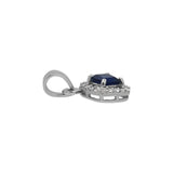 Natural Blue Sapphire, Cubic Zircon Gemstone Designer Ring, Earring And Pendant Set