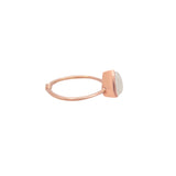 Rose Gold Plated Moonstone Gemstone Ring