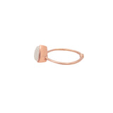 Rose Gold Plated Moonstone Gemstone Ring