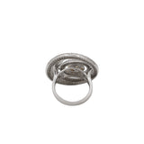 Silver Natural Pearl And CZ Stone Ring