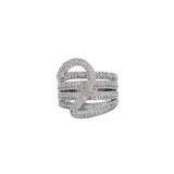 Solid Silver Cubic Zirconia Stone Ring