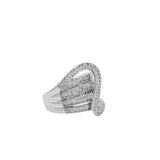 Solid Silver Cubic Zirconia Stone Ring
