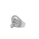 Solid Silver Cubic Zirconia Stone Ring