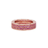 925 Silver Rose Gold Plated Ruby Ring