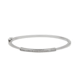 Stunning Silver Cubic Zirconia 925 Silver Bangle Bracelet