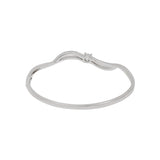 Designer 925 Sterling Silver CZ Stone Bangle Bracelet