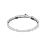 Cubic Zirconia Stone Sterling Silver Bangle Bracelet