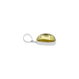 Natural Cushion Shaped Lemon Quartz Gemstone Pendant For Womens