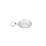Bezel Set Natural White Topaz Oval Shaped Gemstone Pendant Jewelry For Her