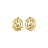 Gold Plated Cubic Zirconia Peridot Ring, Earring And Pendant