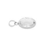 925 Sterling Silver Natural White Topaz Oval Cut Gemstone Pendant Jewelry