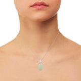 Classy Oval Cut Aqua Chalcedony Gemstone Handmade Pendant Jewelry