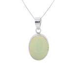 Classy Oval Cut Aqua Chalcedony Gemstone Handmade Pendant Jewelry