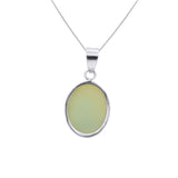 Classy Oval Cut Aqua Chalcedony Gemstone Handmade Pendant Jewelry