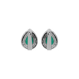 Pear Shape Emerald Stone Ring, Earring And Pendant Set