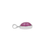 Natural Ruby Oval Cut Gemstone 925 Sterling Silver Pendant Handmade Jewelry