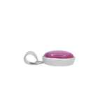 Dark Ruby Oval Cut Healing Gemstone Bezel Set Pendant Jewelry For Womens