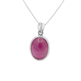 Natural Ruby Gemstone Solid 925 Sterling Silver Bezel Set Pendant Healing Jewelry For Her