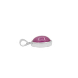 Natural Ruby Gemstone Solid 925 Sterling Silver Bezel Set Pendant Healing Jewelry For Her