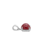 Natural Ruby Round Shaped Gemstone 925 Sterling Silver Pendant Jewelry