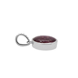 Dark Red Natural Ruby Oval Cut Gemstone 925 Sterling Silver Healing Pendant