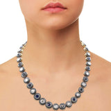 Natural Blue Sapphire Gemstone And Polki Diamond Gold Necklace