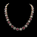 Traditional Polki Diamond Ruby Gemstone Necklace