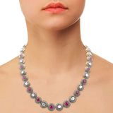 Traditional Polki Diamond Ruby Gemstone Necklace