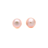 Round Pearl Gemstone 925 Sterling Silver Stud Earring