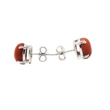 925 Silver Sunstone Gemstone Stud