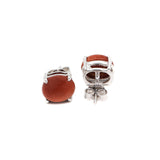 925 Silver Sunstone Gemstone Stud