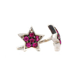 Natural Ruby Gemstone Star Shape Earring