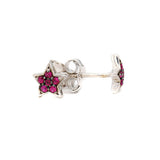 Natural Ruby Gemstone Star Shape Earring