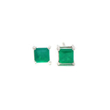 Square Shape Green Onyx Gemstone Earring