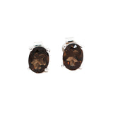 Natural Smoky Topaz Gemstone Earring Stud