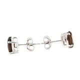 Natural Smoky Topaz Gemstone Earring Stud