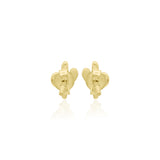 Mini Solid Cactus 925 Sterling Silver Yellow Gold Plated Earring Stud