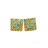 Natural Emerald Gemstone Earring Stud