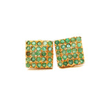 Natural Emerald Gemstone Earring Stud
