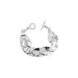 Beautiful 925 Silver Plain Curve Bracelet