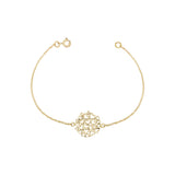 Heart Shape Charm Gold Plated 925 Silver Bracelet