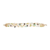 925 Silver Gold Plated Multi Gemstone Bracelet