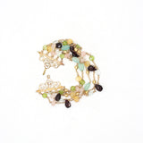 925 Silver Gold Plated Multi Gemstone Bracelet