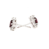 Cubic Zirconia & Garnet Gemstone Earring