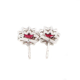 Cubic Zirconia & Garnet Gemstone Earring