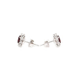 Cubic Zirconia & Garnet Gemstone Earring