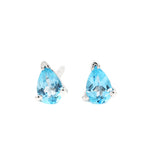 925 Silver Blue Topaz Gemstone Earring