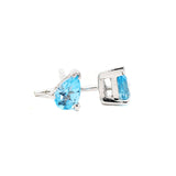 925 Silver Blue Topaz Gemstone Earring