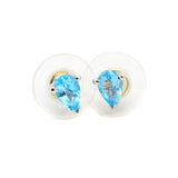 925 Silver Blue Topaz Gemstone Earring