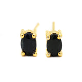 Blue Sapphire Gold Plated Earring Stud